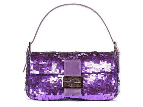 fendi purple baguette sequin|purple sequin Fendi bag.